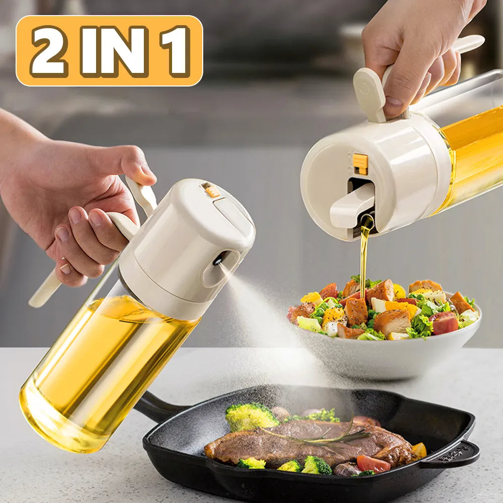 Precision Oil Sprayer: 2-in-1 Dispenser for BBQ Cooking & Kitchen Use
